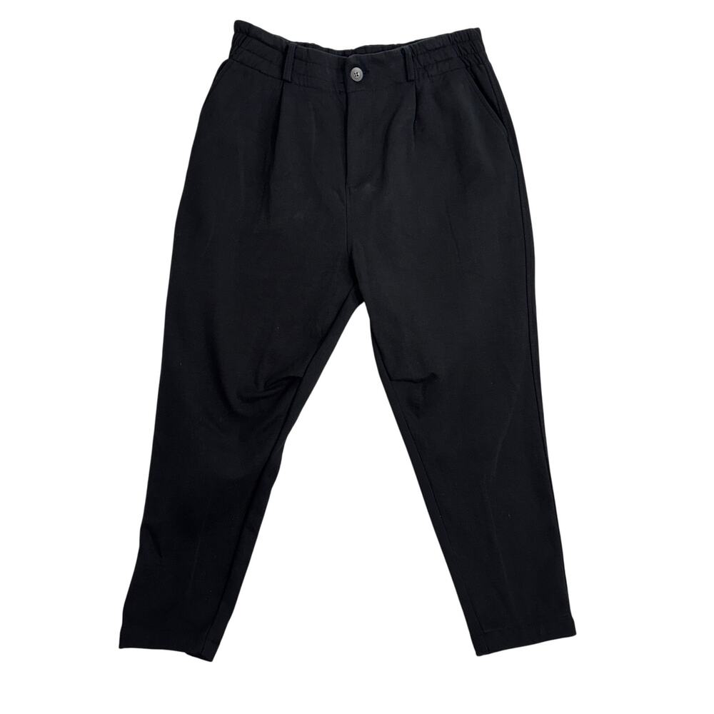 YoungLA Black Cafe Trousers Tapered Jogger Hybrid Pants Relaxed Fit Size 32R